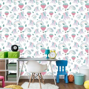Papier Peint Ballons Sur Le Fond Arc-En-Ciel – Image 4
