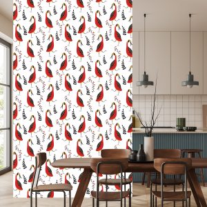 Papier Peint Beaux Oiseaux Et Plantes – Image 4