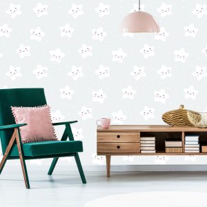 Papier Peint Pour Les Enfants Souriants Et Les Étoiles Endormies – Image 6
