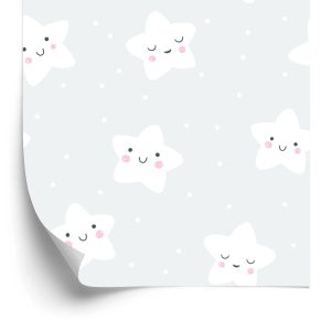 Papier Peint Pour Les Enfants Souriants Et Les Étoiles Endormies – Image 2