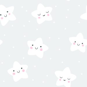 Papier Peint Pour Les Enfants Souriants Et Les Étoiles Endormies – Image 1