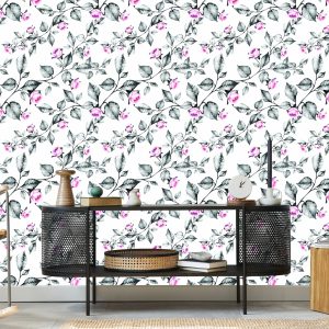 Papier Peint Fleurs, Roses, Feuilles – Image 5