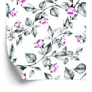 Papier Peint Fleurs, Roses, Feuilles – Image 2