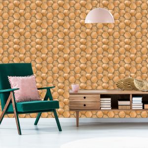 Papier Peint Modèle En Bois 3D Moderne – Image 6