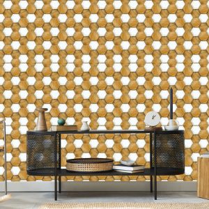 Papier Peint Mosaïque 3D En Bois – Image 5