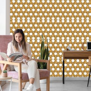 Papier Peint Mosaïque 3D En Bois – Image 7