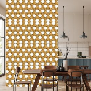 Papier Peint Mosaïque 3D En Bois – Image 4