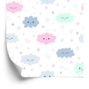 Papier Peint Nuages ​​Avec Des Étoiles En Arrière-Plan – Image 2