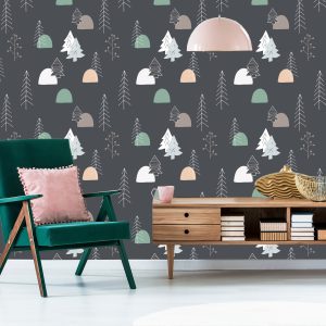 Papier Peint Arbre Pour Enfants De Style Scandinave – Image 6