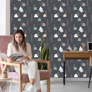 Papier Peint Arbre Pour Enfants De Style Scandinave – Image 7