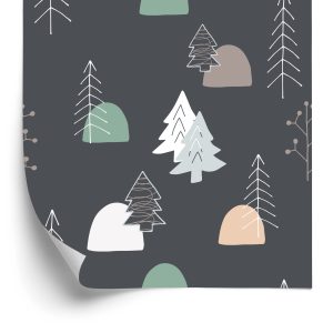Papier Peint Arbre Pour Enfants De Style Scandinave – Image 2