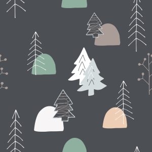 Papier Peint Arbre Pour Enfants De Style Scandinave – Image 1