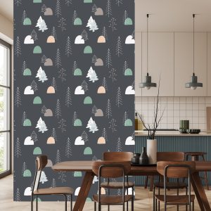 Papier Peint Arbre Pour Enfants De Style Scandinave – Image 4