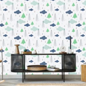 Papier Peint Arbres., Nuages., Nature, Chambre Enfants – Image 5
