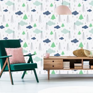 Papier Peint Arbres., Nuages., Nature, Chambre Enfants – Image 6