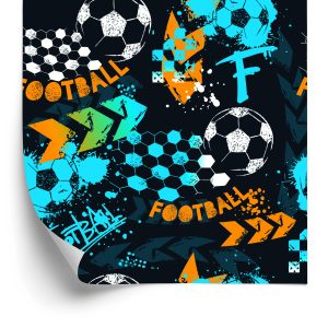 Papier Peint Ballon De Football Mural Pour Chambre De Garçon – Image 2