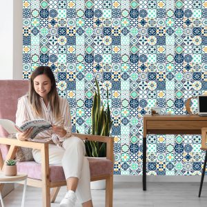 Papier Peint Mosaïque Turquoise Méditerranéenne – Image 7