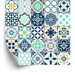 Papier Peint Mosaïque Turquoise Méditerranéenne – Image 2