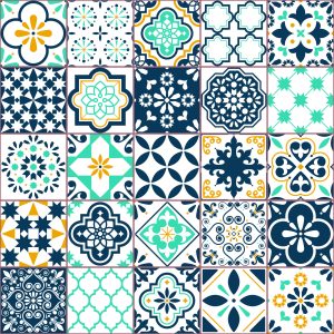 Papier Peint Mosaïque Turquoise Méditerranéenne – Image 1