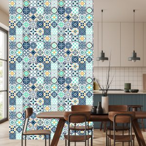 Papier Peint Mosaïque Turquoise Méditerranéenne – Image 4