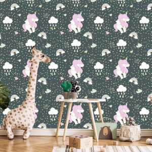 Papier Peint Pour Les Enfants - Licornes Endormies – Image 5