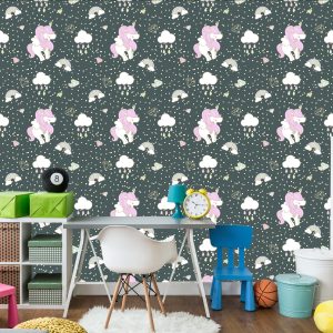 Papier Peint Pour Les Enfants - Licornes Endormies – Image 4