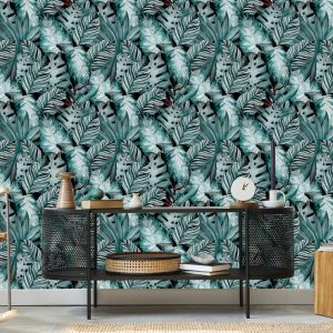 Papier Peint Feuilles Dans Les Tons De Vert – Image 5