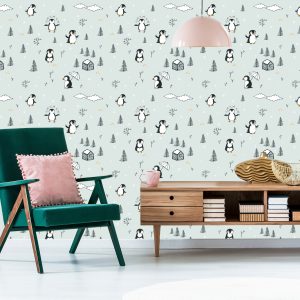 Papier Peint Pour Les Enfants - Pingouins Heureux – Image 6