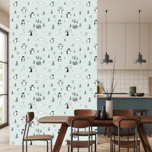 Papier Peint Pour Les Enfants - Pingouins Heureux – Image 4