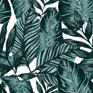 Papier Peint Feuilles De Fruit De La Passion Et De Monstera – Image 1