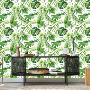 Papier Peint Feuilles En Vert Vif – Image 5