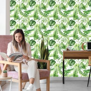 Papier Peint Feuilles En Vert Vif – Image 7