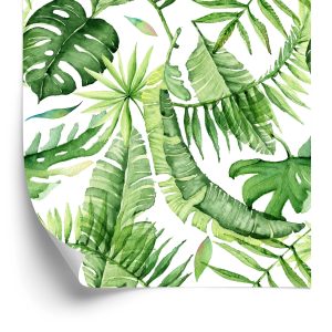 Papier Peint Feuilles En Vert Vif – Image 2