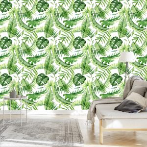 Papier Peint Feuilles En Vert Vif – Image 3
