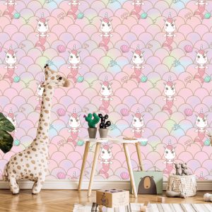 Papier Peint Pour Les Enfants - Licorne Colorée – Image 5