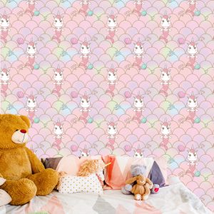 Papier Peint Pour Les Enfants - Licorne Colorée – Image 6