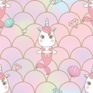Papier Peint Pour Les Enfants - Licorne Colorée – Image 1