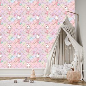 Papier Peint Pour Les Enfants - Licorne Colorée – Image 3