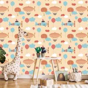 Papier Peint Ballons Sur Fond D'avions – Image 5