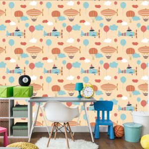 Papier Peint Ballons Sur Fond D'avions – Image 4