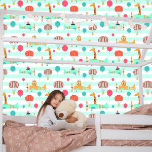 Papier Peint Ballons Avions Animaux Chambre D'enfant – Image 7