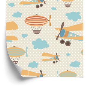 Papier Peint Avions De Nuages ​​Colorés Pour Une Chambre D'enfant – Image 2