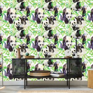 Papier Peint Pandas Peints – Image 5