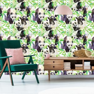 Papier Peint Pandas Peints – Image 6