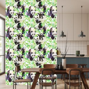 Papier Peint Pandas Peints – Image 4