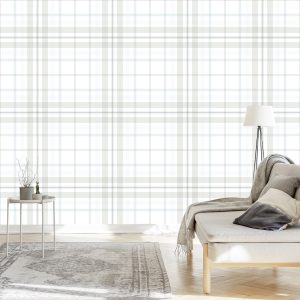 Papier Peint Treillis Géométrique Optique Pour Le Salon – Image 3