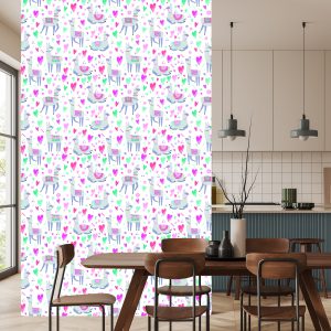 Papier Peint Pour La Chambre De Bébé D'un Lama Et Des Fleurs Colorées – Image 4
