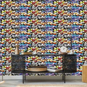 Papier Peint Graffiti En Plusieurs Couleurs – Image 5