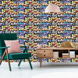 Papier Peint Graffiti En Plusieurs Couleurs – Image 6