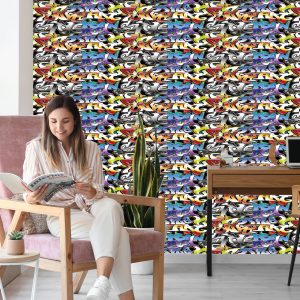Papier Peint Graffiti En Plusieurs Couleurs – Image 7